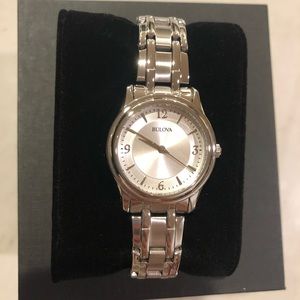 NWT Bulova Woman’s Dress Silver-Tone Watch